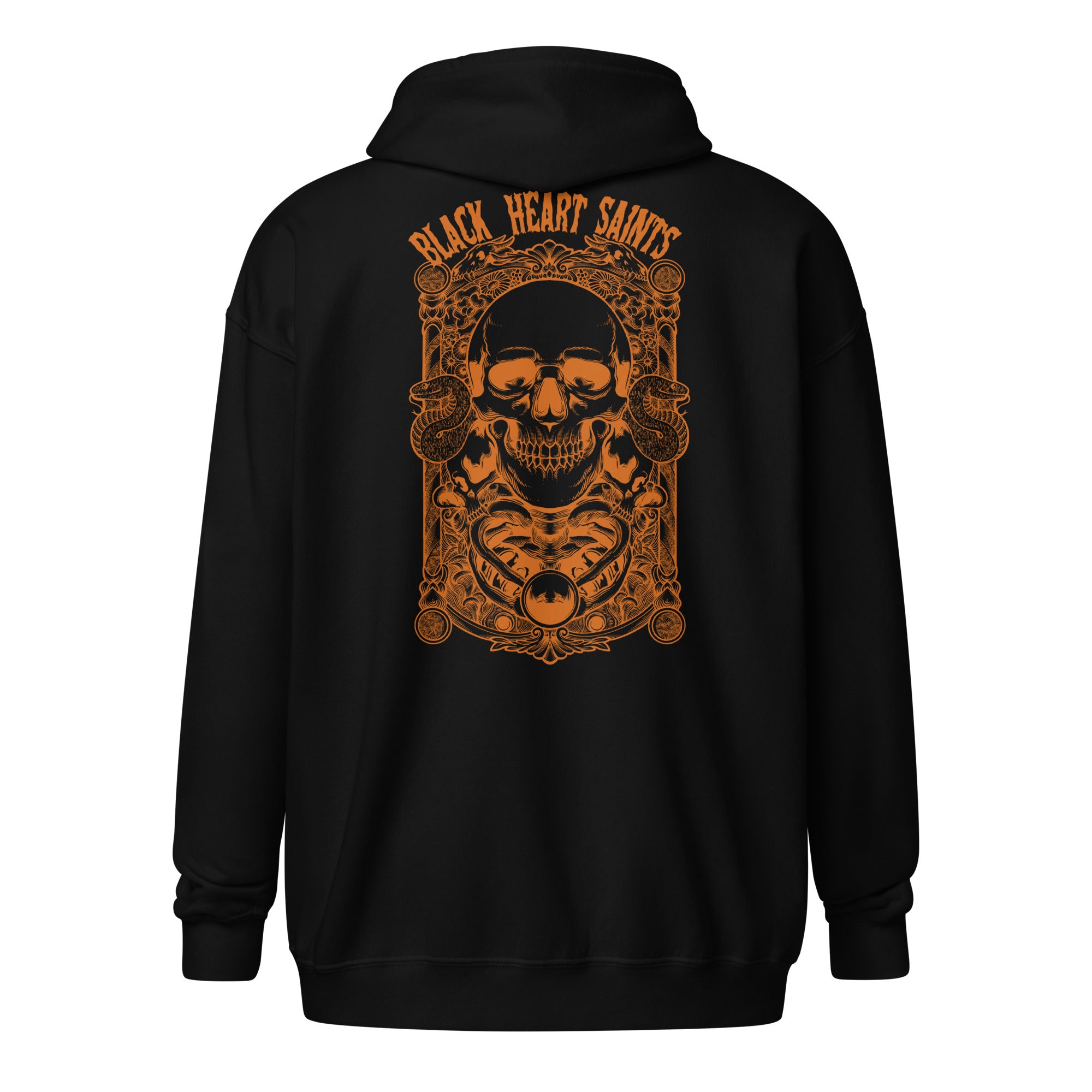 Black hoodie with online heart